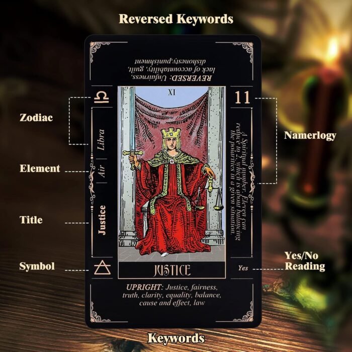 Tarot Cards with Guide Book & Linen Carry Bag, 78 Classic Original Tarot Cards D... - Image 3