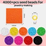 IOOLEEM Orange Seed Beads, 4000+pcs 3mm Glass Seed Beads, Seed Beads for Jewelry... - Image 3