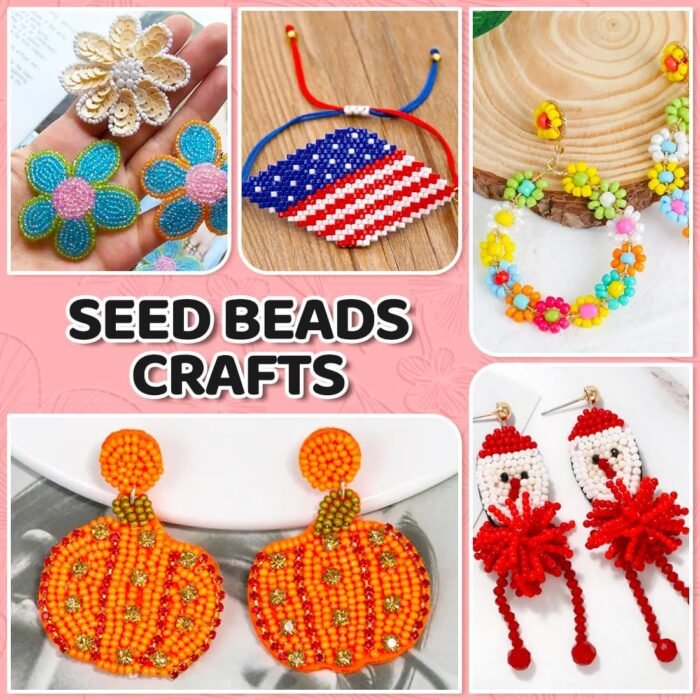 IOOLEEM Orange Seed Beads, 4000+pcs 3mm Glass Seed Beads, Seed Beads for Jewelry... - Image 5