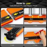 JOREST Connectable Contour Gauge (10+5 Inch), Gifts Ideas for Men Dad Handyman H... - Image 4