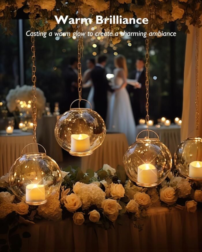 Homemory 48-Pack Novelty Flickering Flameless Tea Lights Candles, 200+Hours Batt... - Image 3