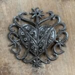 Haitian Art-inspired Veve Design, Freda Veve Heart, 4" Haiti, Ornament, Handmade... - Image 5