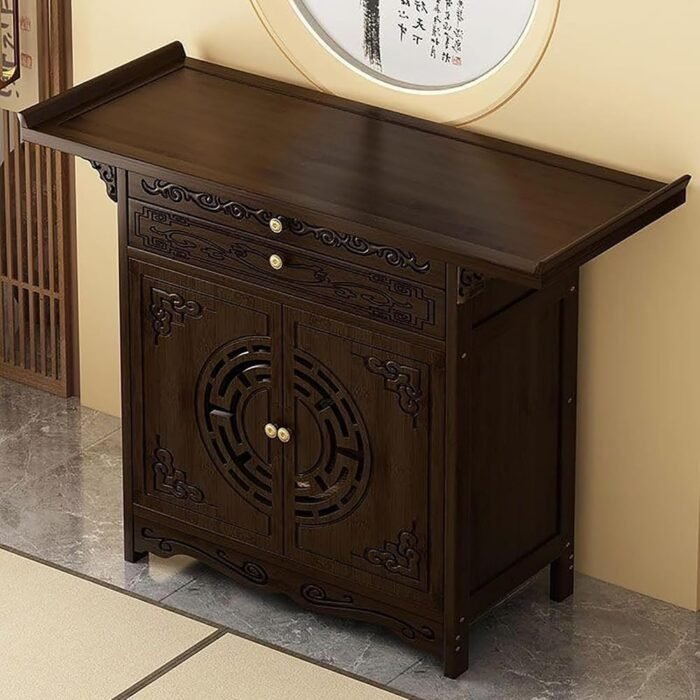 MATISUN Altar Table with Drawer, Prayer Table, Meditation Altar Table (80cm(31.5... - Image 3
