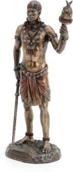 Veronese Design 8 7/8 Inch Ellugua God of Travelers African Orisha Resin Statue ... - Image 3