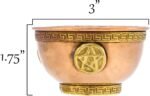 Pentagram Copper Bowl - Offering Bowl for Altar Use, Ritual Offerings, Witchy Ho... - Image 3