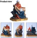 QIANLING 8.6" H Full-Color La Pieta Figure Statue, Religion Collection Pietà Mar... - Image 4
