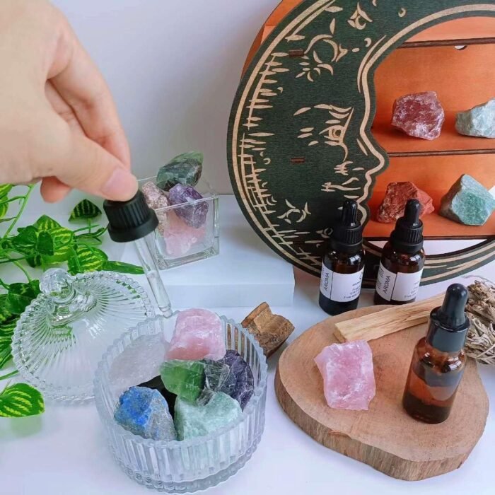 LAIDANLA 2" Rose Quartz Fluorite Amethyst Clear Quartz Set Natural Rough Stones ... - Image 4