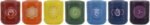 Mega Candles 7 pcs Assorted Colors Ceramic Chakra Chime Ritual Spiritual Energy ... - Image 3