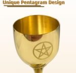 Goblet, Small Gold Chalice, Pentagram Chalice Cup, 3 Inch Height Brass Holy Grai... - Image 6