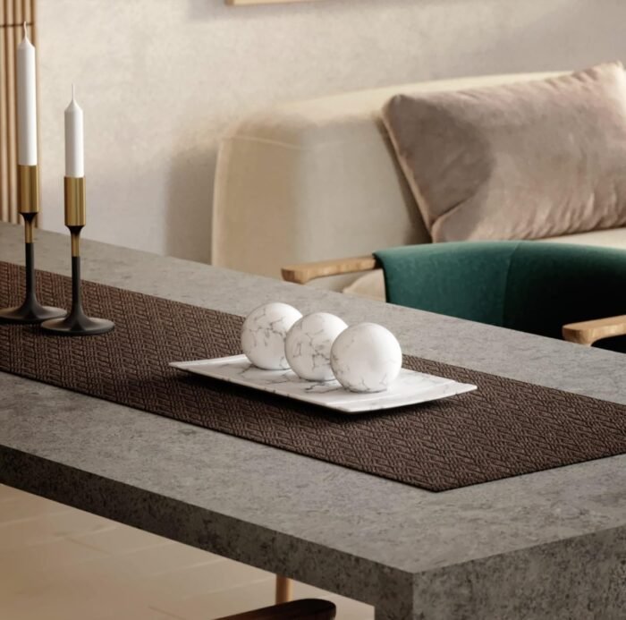 Creative Scents White Marble Look Home Decor Tray and Orb Set Coffee Table Decor... - Image 3