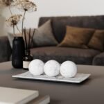 Creative Scents White Marble Look Home Decor Tray and Orb Set Coffee Table Decor... - Image 4