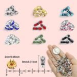 ZHIYUXI 200PCS Gold Spacer Beads for Jewelry Making 8mm Crystal Rhinestone Ronde... - Image 3