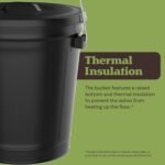 Ash Bucket - 4.75-Gallon Metal Bucket with Lid and Shovel for Fireplace or Firep... - Image 5