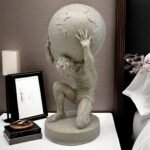 FUNSXBUG 11 Inch Large Atlas Holding World Greek God Statue Sculpture Collectibl... - Image 3