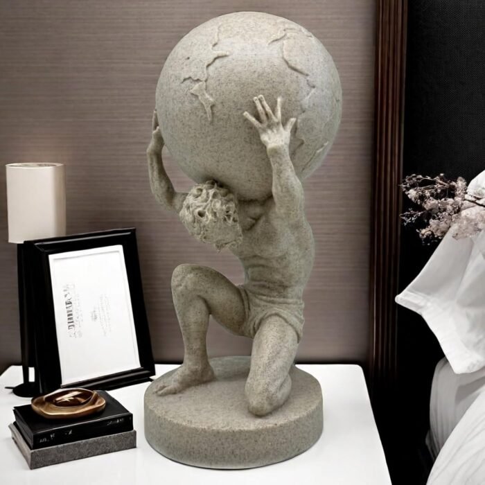 FUNSXBUG 11 Inch Large Atlas Holding World Greek God Statue Sculpture Collectibl... - Image 3