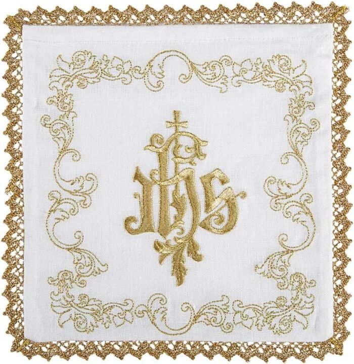 IHS Altar Linen Gift Set Traditional Catholic Church Supplies, 7 Inch Square - Image 3