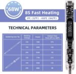 68W Electric Soldering Iron, SEQURE SI012 Pro Portable Solder Iron, OLED Screen ... - Image 5