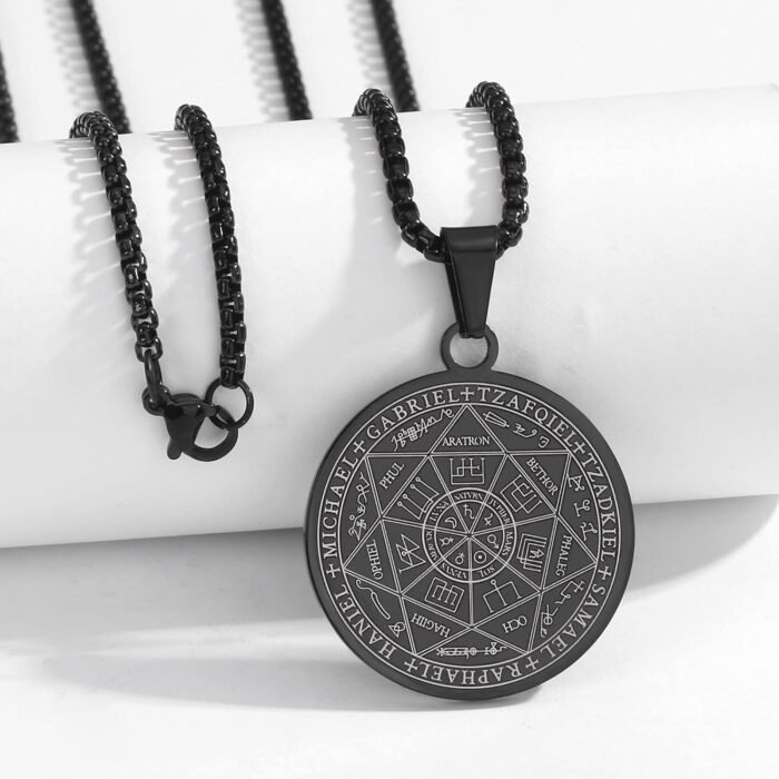 Seven Archangels Pendant Necklace For Men Women Protection Amulet Archangel Mich... - Image 3