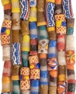 TheBeadChest Painted African Krobo Beads - Full Strand of Ghanaian Tribal Glass ... - Image 5