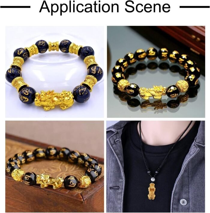 Craftdady 50Pcs 24k Gold Plated Pixiu Spacer Bead 3D Metal Chinese Fengshui Luck... - Image 6