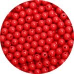 500PCs 8MM Smooth Red Acrylic Round Beads for Necklace and Bracelet Making, Craf... - Image 2
