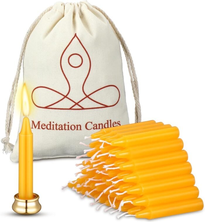 52 Pcs 30 Minute Mindful Meditation Candle Bulk Mini Taper Candles Ritual for Me... - Image 2