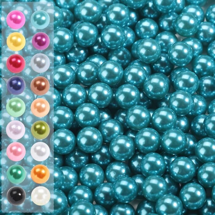 980pcs Undrilled Holeless ABS Faux Pearl Beads for Vase fillers, No Hole Round P... - Image 2