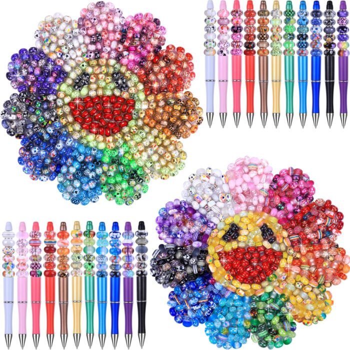 AIPRIDY 260 Pieces Large Hole Fairy Wand Garden Beads, Assorted European Craft B... - Image 2