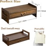 Altar Table with Storage, Small Meditation Table, Natural Bamboo Puja Table with... - Image 2