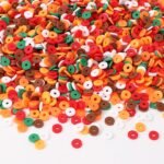 Augshy 4200pcs Thanksgiving Fall Clay Beads Vinyl Heishi Flat Autumn Round Polym... - Image 2