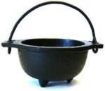 Cast Iron Cauldron w/Handle, Ideal for smudging, Incense Burning, Ritual Purpose... - Image 2
