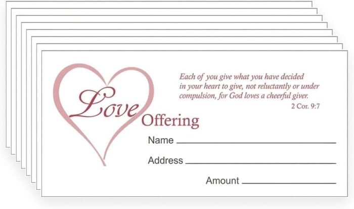 Church Offering Envelopes - Cash Envelopes For Tithes And Offering - Love Offeri... - Image 2