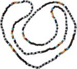 Collar de Aggayu Santeria Necklace - Brown, Light Blue & Multicolor Beaded Eleke... - Image 2