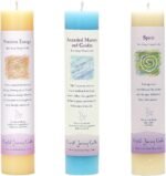 Crystal Journey Reiki Charged Herbal Pillar Candle Bundle (Positive Energy, Asce... - Image 2
