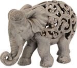 Design Toscano Anjan The Elephant Indian Decor Jali Animal Statue, 12 Inch, Brow... - Image 2