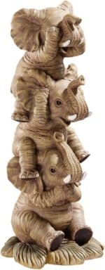 Design Toscano NG33769 Hear-No, See-No, Speak-No Evil Stacked Elephants Collecti... - Image 2