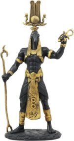 Ebros Egyptian God Ibis Headed Thoth Holding was and Ankh Statue 12" Tall Deity ... - Image 2