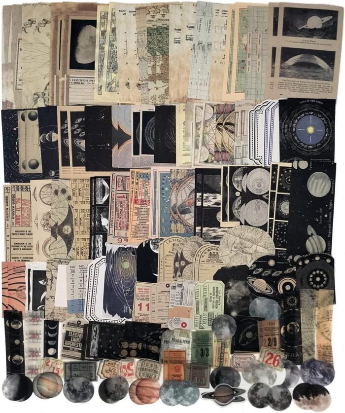 Esweny 200PCS Vintage Scrapbooking Supplies Kit for Journaling, Scrapbook Sticke... - Image 2