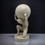 FUNSXBUG 11 Inch Large Atlas Holding World Greek God Statue Sculpture Collectibl... - Image 2