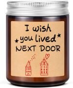Gifts for Women- I Wish You Lived Next Door - Lavender Scented Candles 9oz, Birt... - Image 2