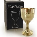 Goblet, Small Gold Chalice, Pentagram Chalice Cup, 3 Inch Height Brass Holy Grai... - Image 2