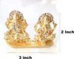 Itiha Goddess Lakshmi/Shri Lakshmi/Goddess of Wealth with Ganesha/Ganpati Golden... - Image 2