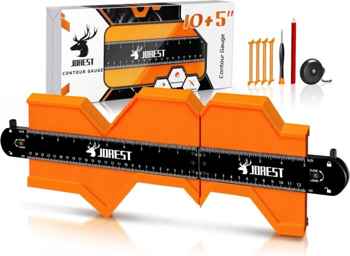 JOREST Connectable Contour Gauge (10+5 Inch), Gifts Ideas for Men Dad Handyman H... - Image 2