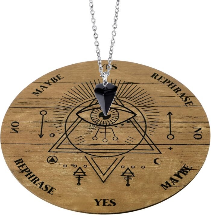 Jetec Wooden Pendulum Board Dowsing Divination Pendulum Witchcraft Altar Supplie... - Image 2