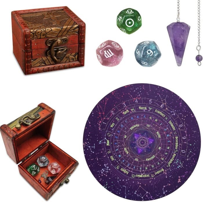 Knana 6Pcs Pendulum Board for Divination - Pendulum Crystal for Dowsing, Tarot D... - Image 2