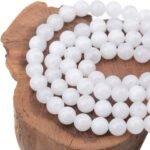 LPBeads 100PCS 8mm Natural White Jade Beads Gemstone Round Loose Beads for Jewel... - Image 2