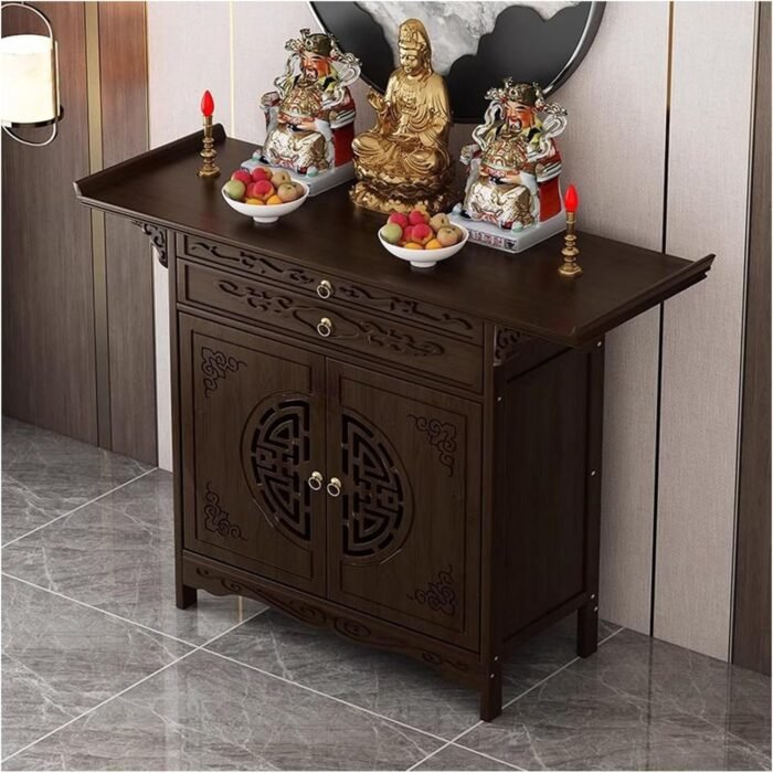 MATISUN Altar Table with Drawer, Prayer Table, Meditation Altar Table (80cm(31.5... - Image 2