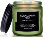 M&SENSE Eucalyptus & Mint Soy Candles for Home Scented, 11.6oz 70 Hour Burn Arom... - Image 2