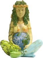 Mother Earth Statue, 7" Fertility Gaia Goddess Statue, Nature Pregnant Wiccan Al... - Image 2