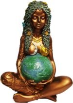 Mother Earth Statue, Fertility Nature Gaia Goddess Statue, Wiccan Altar Table Su... - Image 2